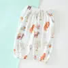 Pantalones Anti-Mosquitos para Niños, Pantalones Deportivos Casuales de Algodón Puro Finos de Verano, Leggings para Niños y Niñas, Pantalones Harem para Bebé