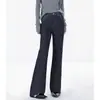Jeans Yazhiding Vintage Azul Marinho Solto de Perna Reta para Mulheres, Novo Estilo Primavera 2026, Elegante Calça de Perna Larga