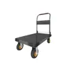 Placa de acero pequeño carro remolque de carga plegable carrito pequeño carrito de mano para el hogar carrito de transporte carrito plano portátil de alta resistencia