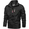 Jaqueta de Comércio Exterior Masculina Corta-Vento Primavera e Outono Tecnologia Três-Resistente Jaqueta Casual Solta com Capuz Profissional Exterior à Prova de Vento