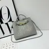 Bolsa Tejida Hecha a Mano Personalizada de Gran Capacidad, Bolso Tote, Bolso de Mano, Bolso de Hombro para Mujer, Edición Especial de Primavera 2026, de Alta Gama, de Nicho, Transfronterizo