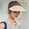 Sombrero de Paja con Parte Superior Abierta Gorra de Pato para Mujer Verano Viajes Exterior Sol Playa Ocio Versátil Sombrero de Protección Solar Venta al por Mayor