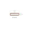 Accesorios rectangulares cadena de colgante hebilla de traje de baño bikini cremallera decorativa botón de metal ropa ropa hebilla ajustable