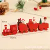 Trem de Madeira de Natal Presente para Crianças Enfeites de Mesa de Natal Presente para Eventos Presente Criativo