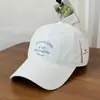 Gorra de Béisbol Casual Versátil con Letras Estilo Coreano para Mujer, Parte Superior Suave, Algodón Cómodo, Visera Solar a la Moda, Gorra de Pico Adelgazante