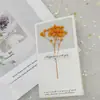 Cielo estrellado flor seca Día de la Madre tarjeta de felicitación bendición escrita a mano Festival de la Diosa tarjeta de felicitación de dibujos animados postventa flores tarjeta de agradecimiento