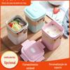 Copo de Sopa Quadrado de Palha de Trigo 550ml com Tampa de Encaixe de Plástico Tigela de Sopa Copo para Refeição de Estudante Copo de Café da Manhã