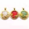 Collar antiguo de jade chapado en oro con imitación de arena dorada, colgante de Buda Guanyin de jade valiente, drenaje de bienestar vivo, pequeño regalo.