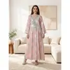 Vestidos Largos Bordados Nuevos para Mujer al por Mayor, Vestidos Festivos, Elegantes Vestidos Estampados Bordados con Cuentas