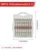 Juego de Brocas de Torque con Anillo Antideslizante de Doble Punta para Destornilladores Eléctricos, Accesorios de Herramientas Manuales para Ferretería Combinación PH2