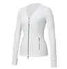 Nuevo Estilo 2026 Top de Yoga para Mujer, Chaqueta Deportiva con Cremallera Ajustada de Cuello en V, Ropa de Fitness de Manga Larga, Equipo Importado Yic