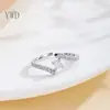 Anillo Princesa de Zirconia con Diseño Clásico de Moda, Anillo Ajustable de Cuatro Garras Clásico para Mujer, Superventas de Lujo Ligero