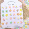 Acessórios de Arte para Unhas Estilo Coreano Cor Blocada Versátil Flor de Cinco Pétalas Flores Pequenas Doces 3D Unhas Usáveis Presilhas de Cabelo Enfeites de Resina