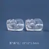 Cristal Blanco Piezoeléctrico Talla León Despertando Zorro de Nueve Colas Accesorios Oso Pixiu Pulsera Exquisita Hecha a Mano DIY Joyería al por Mayor
