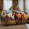 2026 Nova Série Animal Cavalo Transfronteiriça Bolsa de Viagem Acolchoada Portátil para Curta Distância Bolsa Multifuncional para Esportes Fitness