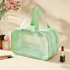 Bolsa de Cosméticos para Mulheres, Bolsa de Armazenamento de Cosméticos à Prova d'Água de Grande Capacidade para Viagem, Necessaire Portátil de Mão Visível para Viagens de Negócios