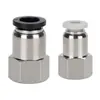 Frete Grátis Tubo de Ar Pneumático Preto e Branco Conector Rápido Pcf8-02 Rosca Interna Passagem Direta Pcf6-01/10-03
