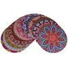 Cojín para Esterilla de Yoga Numbwin Redondo de 35 cm Esterilla de Rodillas para Fitness Patrón Colorido Step In-Situ Esterilla para Trotar Transfronterizo