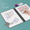 Caderno de quadro branco apagável A5/A4, quadro branco de couro pu frente e verso para estudantes, quadro de planejamento, memorando de escritório, quadro de escrita
