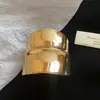 Pulseira Geométrica Aberta de Metal Multi-Camada Europeia e Americana, Elegante da Moda, Estilo Retro Cool, Joia de Luxo Leve e de Alta Qualidade