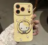 Funda con Soporte de Gato Ángel para Apple 17 Pro Max, iPhone 18, Huawei, con Ventana en Forma de Corazón Funda Suave