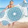 Toalla de Playa de Microfibra Doble Cara de Felpa Mandala Flor de Anacardo Vacaciones en la Playa Natación Toalla de Baño Variada Toalla Cuadrada