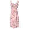 Vestido de alça fino elegante retrô puro sexy feminino estilo A-line Verão