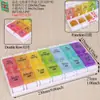 Caja de Medicamentos Sellada a Prueba de Humedad Caja de Pastillas Portátil Empaque de 7 Días Caja de Pastillas Portátil de Gran Capacidad para una Semana Divisor de Pastillas