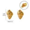 Pendientes Retro Mini de Acero Inoxidable con Forma de Oso y Luna para Mujer Chapados en Oro de 18K Pendientes que No se Desvanecen Joyería Exquisita Nuevo