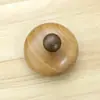 Peine Tapa de Olla de Sándalo Dorado para Masajear la Cabeza, Peine de Hierro Su Madera de Dientes Gruesos para Meridianos, Adecuado para Todo el Cuerpo, Pequeño y Portátil