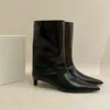 Botas de Pantalón de Charol, Botas de Tacón Alto con Punta Fina, Botas de Talla Grande, Botas Hasta la Rodilla, Botas de Caballero Sexy de Otoño e Invierno para Mujer