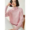 Novedad Otoño e Invierno 2026 Ropa de Punto de Cachemira para Mujer Ropa de Punto de Cuello Semialto Suéter Versátil de Cuello Alto