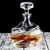 Garrafa de Vinho de Cristal Estilo Europeu Garrafa de Vinho de Whisky Taça de Whisky Esculpida Utensílios para Vinho Tinto Domésticos Conjunto de Vinho