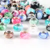 Mix de 10 Contas Coloridas com Furo Grande, Estilo Europeu e Americano, 25 Estilos para Escolher, Acessórios para Pulseira de Osso de Cobra Básica para Montagem DIY