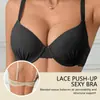 Sujetador Push-Up Sexy de Encaje Zeriluna, Lencería Sencilla de Encaje Tallas Grandes, Artículo Popular Transfronterizo en Europa y América