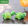 Flor Alegría Horticultura Musgo Micro-Paisaje Eco-Botella Verde Tortuga Pequeña Figura DIY Paisaje Fresco
