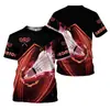 Camiseta Esportiva de Badminton com Estampa Digital 3D Moda Esportiva Casual Manga Curta Exportação Direta da Fábrica Fornecimento