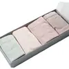 Caja de Plata de Grafeno de Cuatro Piezas 1.0 Ropa Interior de Cintura Media Antibacteriana Inferior Alta Elasticidad Sin Costuras Transpirable Bragas para Mujer