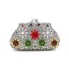 *Bl004 Bolsa de Strass Aliexpress com Metal Vazado Cristal Bolsa de Festa, Bolsa Bordada com Diamantes de Comércio Exterior, Bolsa Clutch Feminina