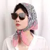 Bufanda Cuadrada Estampada Nueva de 70 cm para Adultos Mayores y Personas Mayores Bufanda Decorativa Diaria para el Cuello Bufanda Cuadrada de Algodón Cómoda para Mujer
