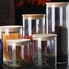 Frasco de Vidrio de Borosilicato Alto Botella de Vidrio con Tapa Frasco de Exhibición Sellado para Cocina Resistente a Altas Temperaturas Frasco de Almacenamiento Sellado para Conservación de la Frescura