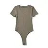 YPFF moderno mono de verano para mujer nuevo europeo y americano con cuello en V de manga corta sexy ajustado mono abierto top