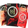 Condones Olo Rojos Finos 001 con Ácido Hialurónico (10 unidades) Condones Finos y Brillantes Juguetes Sexuales para Adultos