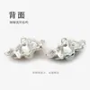 Botão de Metal Floral Vermelho de Camada Dupla 35mm Estilo Chinês Botão Tingido com Óleo para Casaco de Lã, Terno, Jaqueta, Casaco de Pele