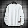Sudadera para hombre transfronteriza para primavera y otoño 2026, nueva camiseta de manga larga de moda, versátil casual holgada de cuello redondo para hombre talla grande