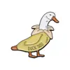 Nueva Serie de Insignias Combinadas de Dibujos Animados Lindo Patito Amarillo Equipo de Fitness Accesorios de Broche de Letra de Aleación