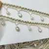Flecos Costillas Costura 100% a Mano Lentejuelas de Concha Cuentas Encaje Sombrero Borde Decorativo Falda Estilo Guofeng Accesorios para Ropa