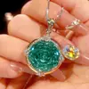 2025 Venta Caliente Zhuangshengsheng Joyería Base de Cobre Chapado en Oro Corte Milenio Verde Palazzo Temperamento Lujo Ligero Set para Mujer 18-10m