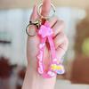 Llavero pulsera con forma de loto, creativo, suave, con estrellas de arcoíris y buena suerte, bonito cordón flotante para botella, pequeños regalos al por mayor