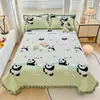 Funda de Cama de Felpa de Leche Engrosada Juego de Tres Piezas Estilo Encaje Cálido Otoño e Invierno Sábana Antideslizante Funda de Colchón Funda Kang Venta al por Mayor
